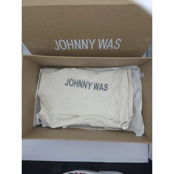 JOHNNY WAS Maisie White Leather Tropical Tiger Embroidered Sneakers ~ Womens 7.5 - Picture 13 of 13